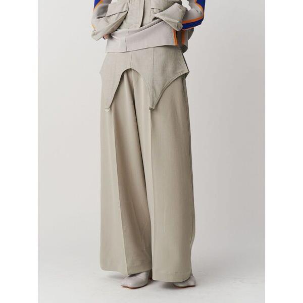 パンツ CORSET DETAIL WIDE PT / コルセットディテールワイドパンツ レディース