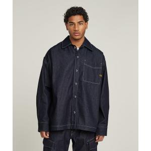 シャツ BOXY FIT SHIRT/オーバーサイズデニムシャツ/シャツジャケット メンズ