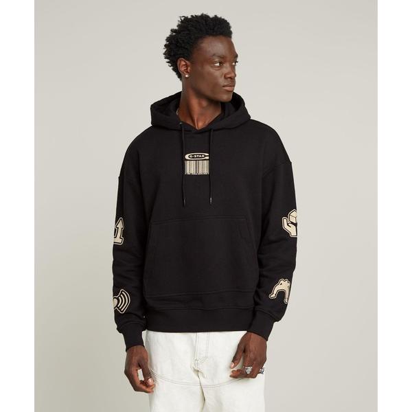 パーカー MULTI LOGO LOOSE HOODED SWEATER/マルチグラフィックブランド...