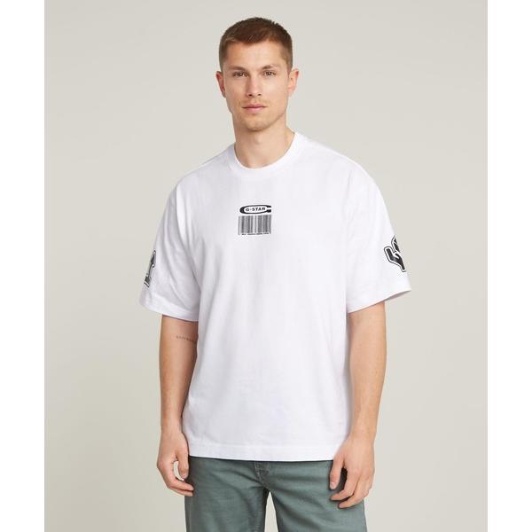 tシャツ BARCODE BOXY T-SHIRT/バーコードグラフィックオーバーサイズTシャツ メ...