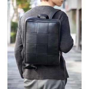 ビジネスリュック デイバック リュック ラムレザー タイル バックパック 超軽量850g GUIONNET メンズ レディース