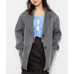ジャケット テーラードジャケット CUT OUT OVER JK カット アウト オーバー ジャケット レディース