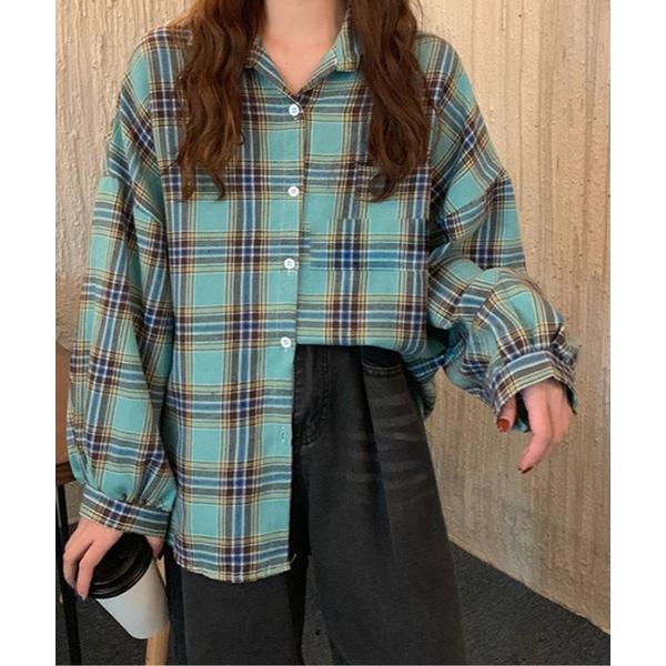 ブラウス シャツ 「欲しい」が見つかる圧倒的なバリエーション。オーバーサイズチェックシャツ レディー...