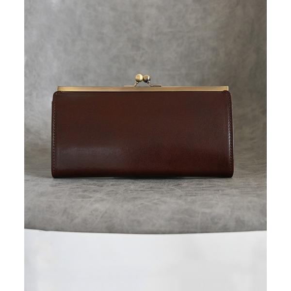 財布 レザー× ガマグチ ロングウォレット　leather purse メンズ レディース