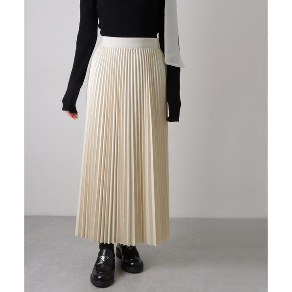 スカート pleated elastic waist long skirt /プリーツ ウエストゴム...