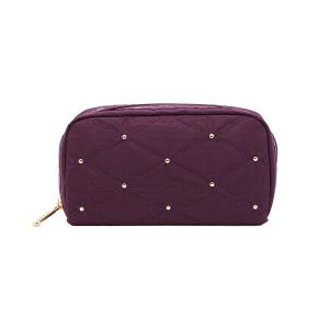 ポーチ RECTANGULAR COSMETIC ワインキルトスタッズ レディース