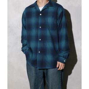 シャツ TOWNCRAFT / タウンクラフト 60S LOOP COLLAR NEL OMBRE SHIRTS ループカラー ネルシャツ オンブレチ