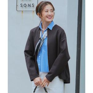 コート アウター 「洗える」コットンエアー ギャザー ライトアウター レディース