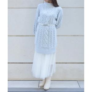 チュニック ラメ混モールヤーンチュニック