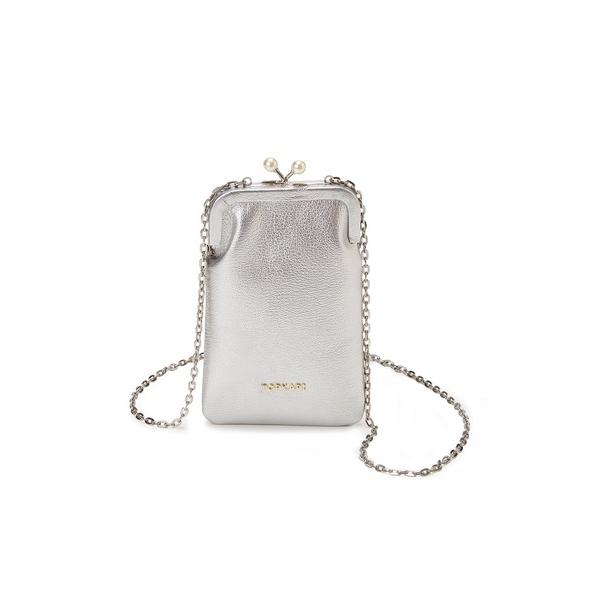 ショルダーバッグ バッグ 「TOPKAPI」シュリンクレザー パール チェーン ショルダー バッグ ...