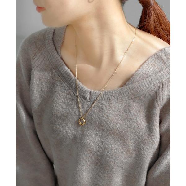 ネックレス 「ステンレス」ダブルサークルネックレス レディース