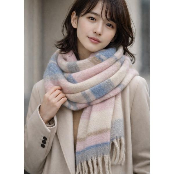 マフラー ストール ボリューム大判ストールマフラー レディース