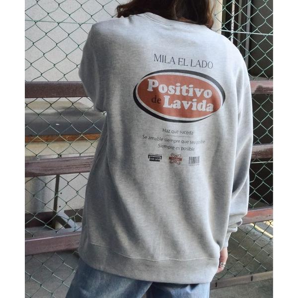 トレーナー スウェット 「MODISH GAZE」オーバルロゴ Positivo de Lavida...