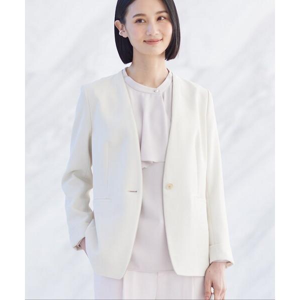スーツ 「洗える／スーツ」ノーカラージャケット レディース