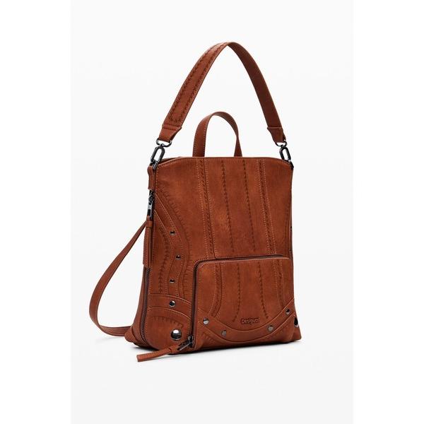 デイバック リュック ステッチディテール PUミニバックパック レディース