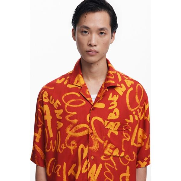 シャツ BRADグラフィティプリント オープンカラーシャツ メンズ