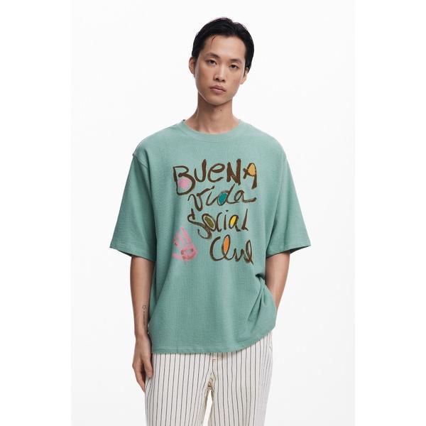 tシャツ スペイン語メッセージTシャツ ミントグリーン メンズ