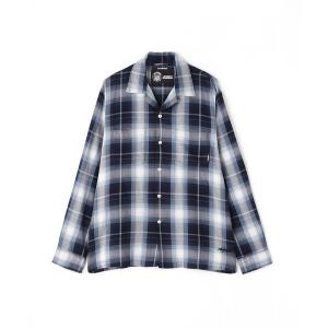 AVIREX（アヴィレックス） シャツ OMBRE CHECK ZIP UP SHIRT