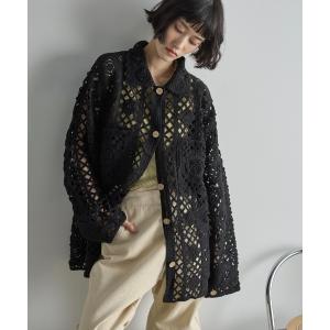 ブラウス シャツ トーションレースルーズフィット...の商品画像