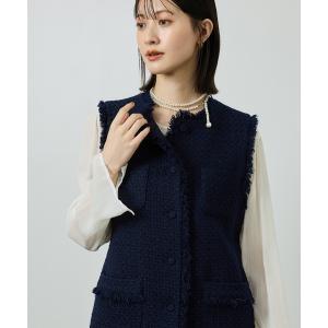 ICB（アイシービー） ベスト ジレ フェザーツイード ベスト レディース