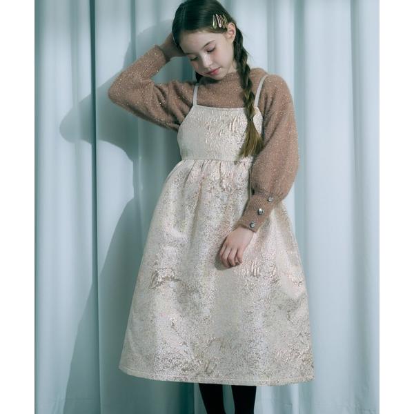 ワンピース 「PAIRMANON COEUR」ジャガード キャミワンピース キッズ 子供服 女の子