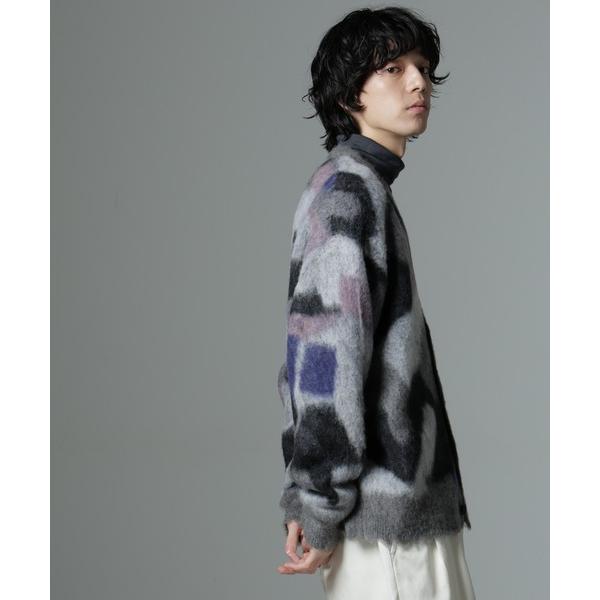 カーディガン 「着るアート」YUTAKA KAWAI モヘヤミックスカーディガン メンズ