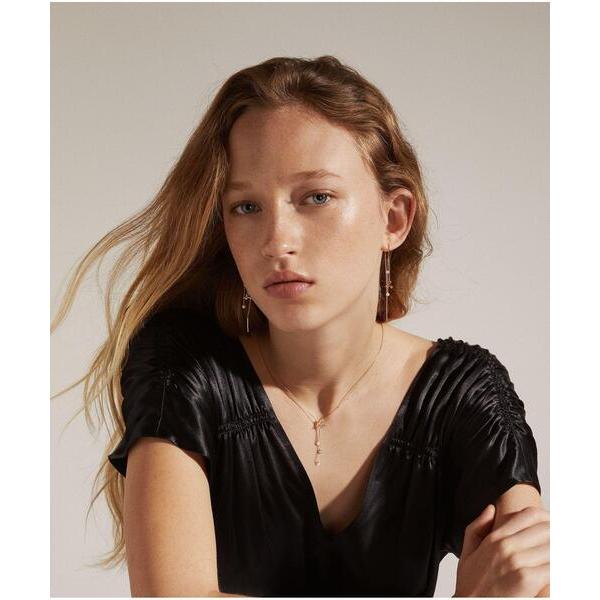 ピアス H925 ”b.” ロゴ 2チェーン ピアス ”Iconic − thin and tiny...