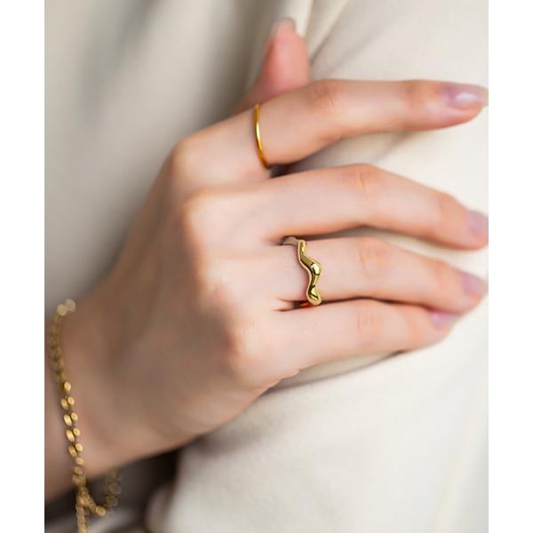 指輪 リング ウェーブデザイン リング レディース