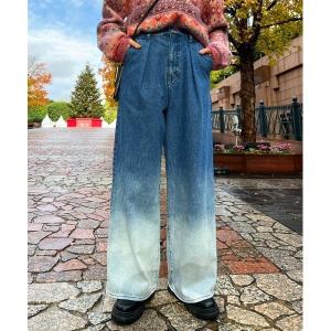 ジーンズ デニム デニムパンツ グラデーションバギーデニムパンツ/ユニセックス レディース メンズ