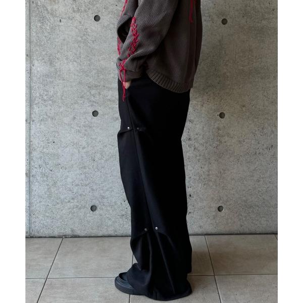 スラックス パンツ wool like rivet tack slacks レディース