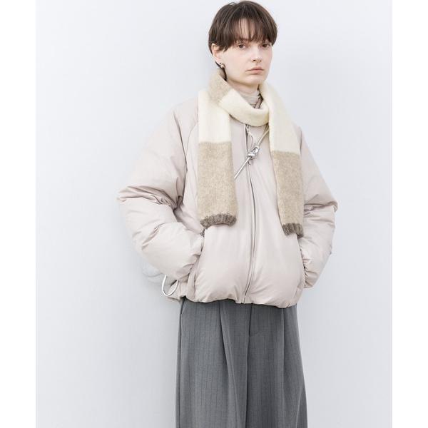 ダウンコート ダウンジャケット 「tageechita」リブスタンドカラー ラグランスリーブパファー...