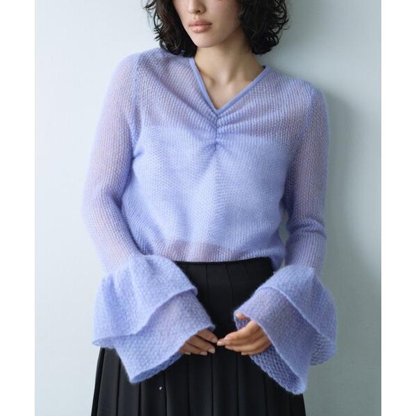 ニット セーター bell sleeve mohair pullover レディース
