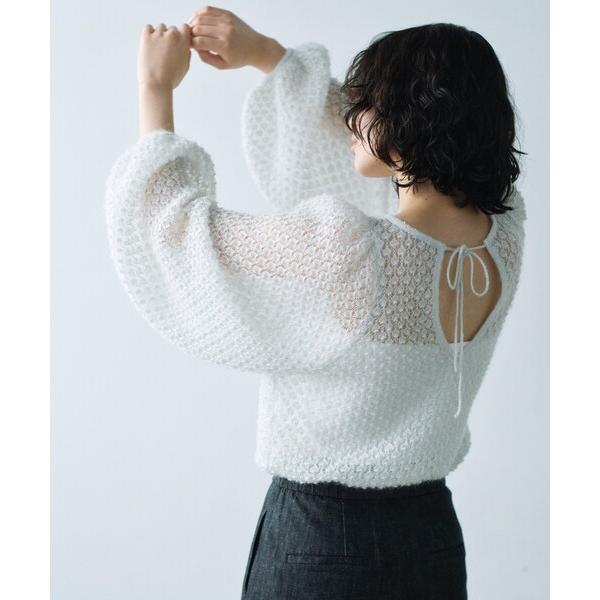 ニット セーター 2way sheer mohair pullover レディース