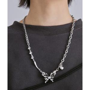 ウルフヘッド ハンマーモチーフ コンビカラー ネックレス 095