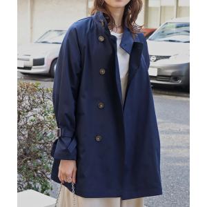 コート アウター E/ツイル スタンドカラー コート レディース