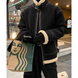 ムートンジャケット ムートンコート 「NOWLE」フェイクムートンコート B-3 ボア フライトジャケット メンズ レディース