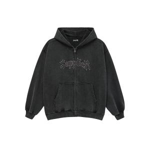 UNKNOWN LONDON パーカー フーディー|BLACKxSILVER RHINESTONE UNKNOWN LONDON パーカー フーディー|BLACKxSILVER RHINESTONE