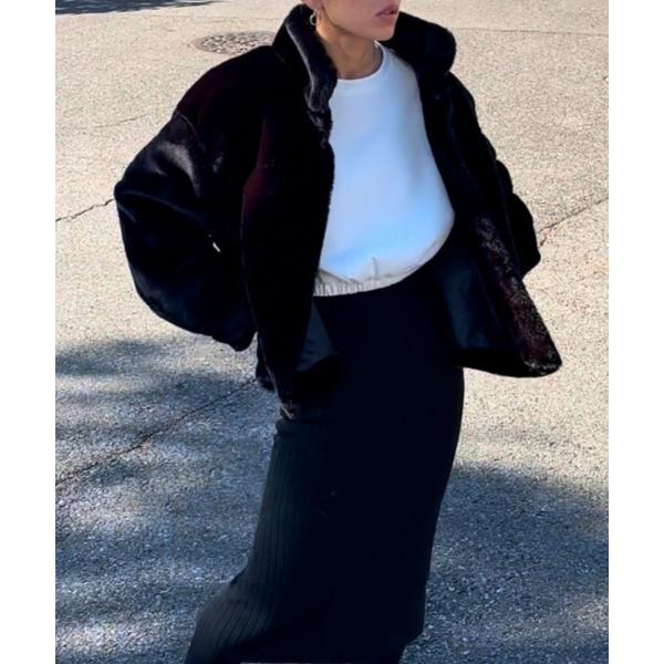 ブルゾン アウター もこもこ  フェイクファーブルゾン レディース