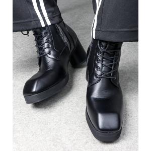 LOVEHUNTER（ラブハンター） ブーツ +7.5cm ハイソール スクエア円柱