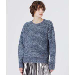 ニット セーター カラーバスケットプルオーバー レディース