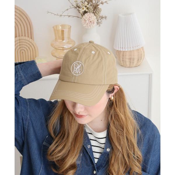 キャップ 帽子 配色ステッチキャップ レディース