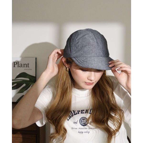 キャップ 帽子 フレンチリネン風コンパクトキャップ レディース