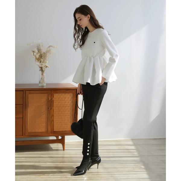 パンツ ビジューパンツ レディース