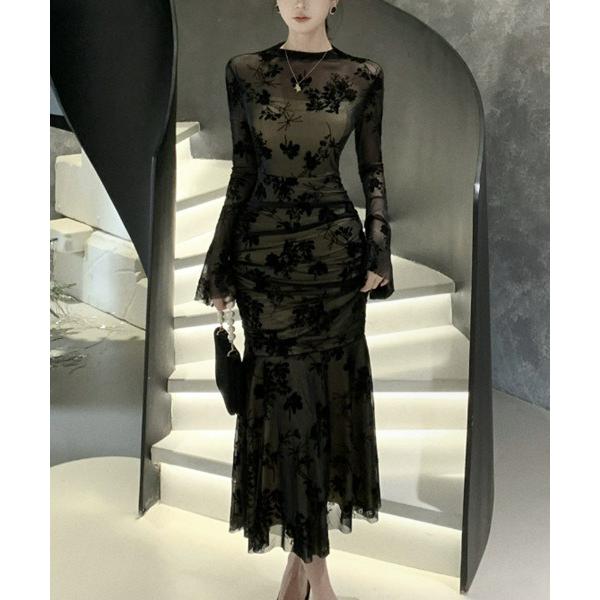 ドレス シアーボタニカル美ボディードレス