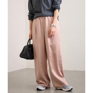 パンツ 「追加」サテンストレッチイージーパンツ2 レディース