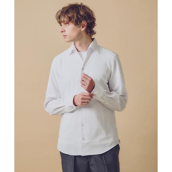 シャツ 「シルクタッチ」パール ワンピース カラー シャツ メンズ