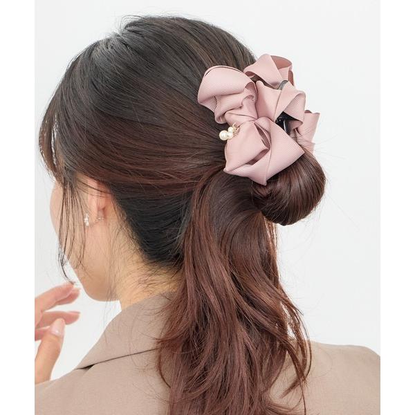 ヘアクリップ 装飾リボンバンスクリップ