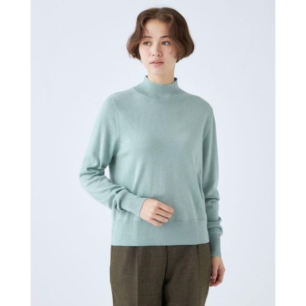 ニット セーター 「おうちで洗える」「カシミヤ混」ハイネックセーター レディース