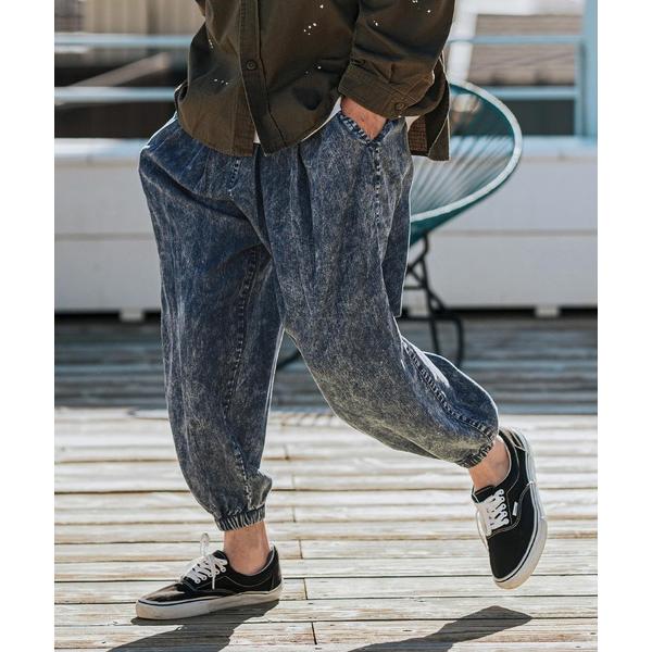 パンツ mp13135-Chemical Wash Silky Denim Balloon Pant...