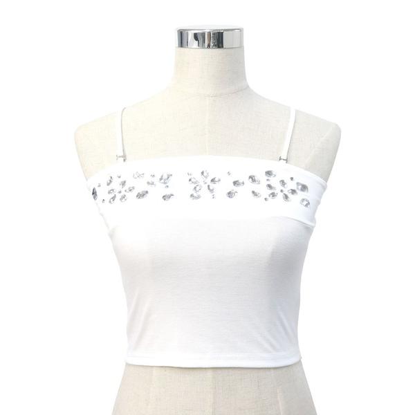 キャミソール ビジューギャルキャミ「大きいサイズ有」